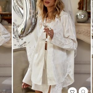 12th Tribe WILLOW WHITE JACQUARD TIE TOP